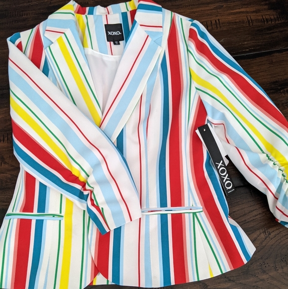 Colorful Striped Blazer - Picture 1 of 2